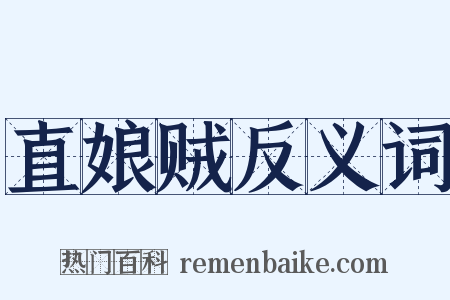 直娘贼反义词是什么意思的图片
